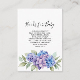 Blue Hydrangea Bücher für die Babykarte Begleitkarte