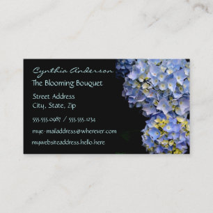Blue Hydrangea Business Cards Visitenkarte