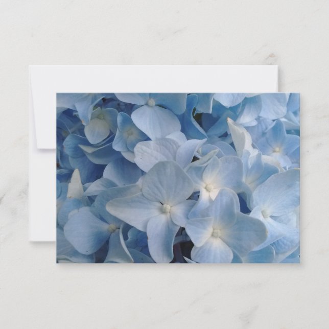 Blue Hydrangea Card Dank der ermutigenden Liebe Dankeskarte (Vorderseite)