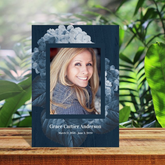 Blue Hydrangea Celebration of Life Program Programm (Von Creator hochgeladen)