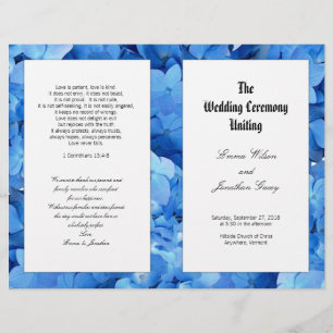 Blue Hydrangea Christlich-katholische Hochzeitspro