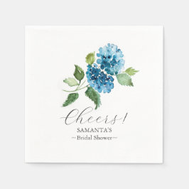 Blue Hydrangea Cocktail Napkins Serviette