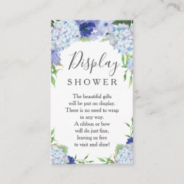 Blue Hydrangea Display Showdusche Brautparty Card Begleitkarte