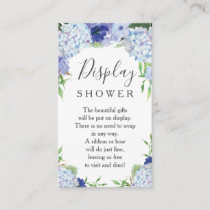 Blue Hydrangea Display Showdusche Brautparty Card Begleitkarte