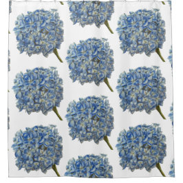 Blue Hydrangea Duschvorhang