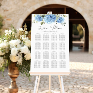 Blue Hydrangea Eucalyptus 16 Tables SITZENDE CHART Poster