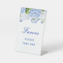 Blue Hydrangea Favors Sockelschild