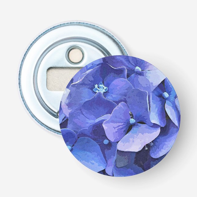 BLUE HYDRANGEA FLASCHENÖFFNER (Vorderseite)