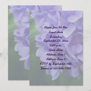 Blue Hydrangea Floral Party Einladung