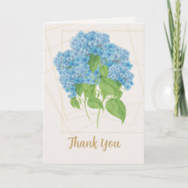 Blue Hydrangea Floral | Thank You  Karte