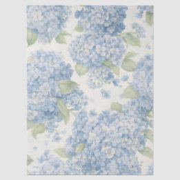 Blue Hydrangea Floral Tissue Paper Seidenpapier
