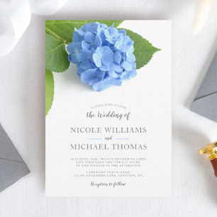 Blue Hydrangea Floral Wedding Einladungen