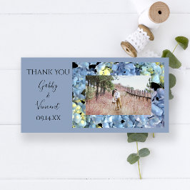 Blue Hydrangea Floral Wedding Vielen Dank Dankeskarte