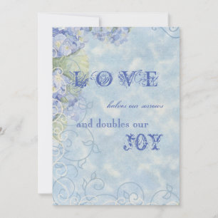 Blue Hydrangea Floral Wirbel - Einladung zur Hochz