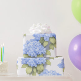 Blue Hydrangea Floral Wrapping Paper – Boutique Geschenkpapier