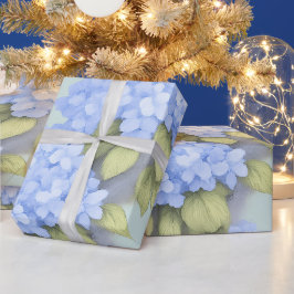 Blue Hydrangea Floral Wrapping Paper – Boutique  Geschenkpapier
