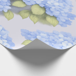 Blue Hydrangea Floral Wrapping Paper Geschenkpapier