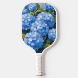 Blue Hydrangea Flowers Watercolor Floral Pickleball Schläger