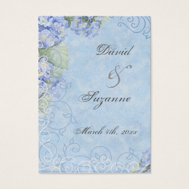 Blue Hydrangea - Gastgeschenk Hochzeit-Geschenketi (Vorderseite)