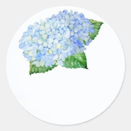 Blue Hydrangea Gastgeschenk Hochzeit Stickers