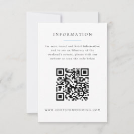 Blue Hydrangea Grand-Millenium Hochzeitsinfo RSVP Karte