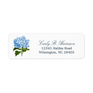 Blue Hydrangea Grandmillennial Rücksendeadresse