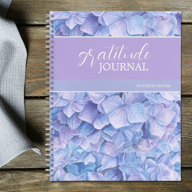 Blue Hydrangea Gratitude Journal Notizbuch (Von Creator hochgeladen)