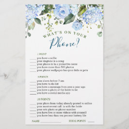 Blue Hydrangea Greenerity Brautparty Game