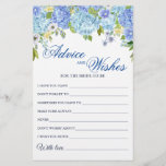 Blue Hydrangea Greenerity Wünsche & Advice Card<br><div class="desc">Genießen Sie Ihr Brautparty mit diesen lustigen Spielen. Personalisieren Sie mit der Braut zu sein Name und Datum der Dusche. Für weitere Anpassungen klicken Sie bitte auf den Link "Weiter anpassen". Wenn Sie Hilfe benötigen,  kontaktieren Sie mich bitte.</div>