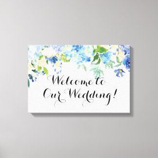 Blue Hydrangea Herzlich willkommen auf unserem Zei Leinwanddruck