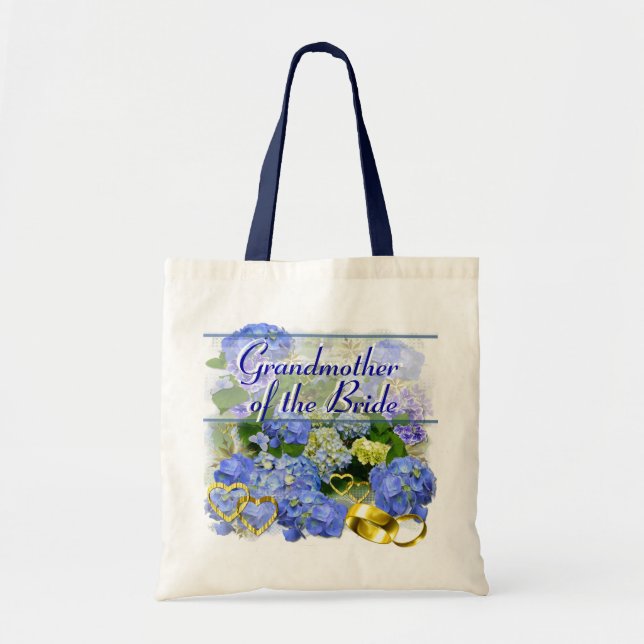 BLUE HYDRANGEA ~ Hochzeitliche Tasche (Vorne)
