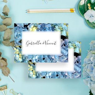 Blue Hydrangea Hochzeitsflache Mitteilungskarten