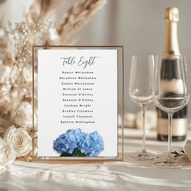 Blue Hydrangea Hochzeitssitze Tischnummer Gäste (Von Creator hochgeladen)