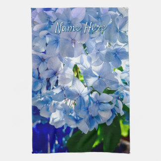 Blue Hydrangea Individuelle Name Geschirrtuch