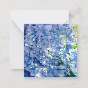 Blue Hydrangea Individuelle Name Mitteilungskarte