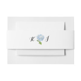 Blue Hydrangea InitialWeddin Einladung Bly Band