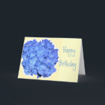 Blue Hydrangea Karte<br><div class="desc">Christian birthday card with custom text and scripture message.</div>