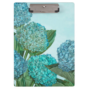 Blue Hydrangea Klemmbrett