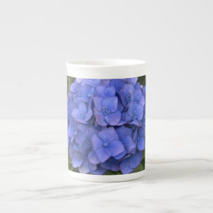 Blue Hydrangea Knochen China Tasse