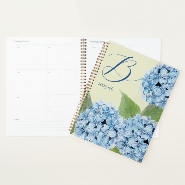 Blue Hydrangea mit Initial Planer (Anzeige)