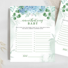 Blue Hydrangea Name That Song Baby Showgame