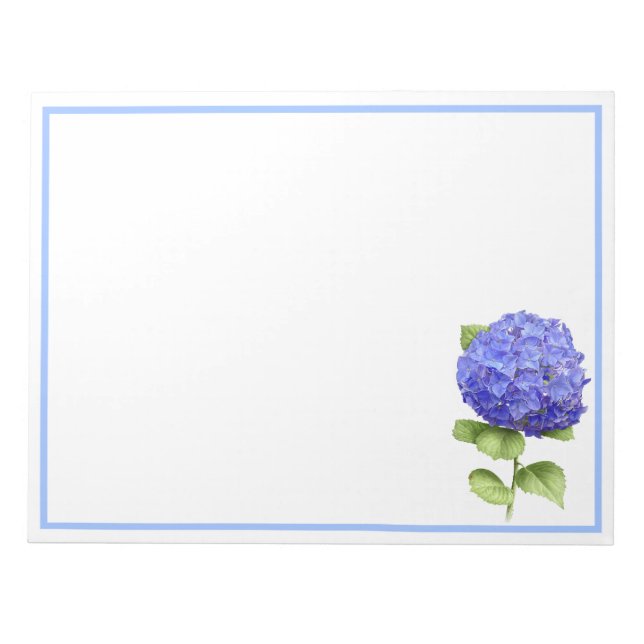Blue Hydrangea Notizblock (Vorderseite)