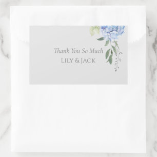 Blue Hydrangea Periwinkle Floral Danke Sticker