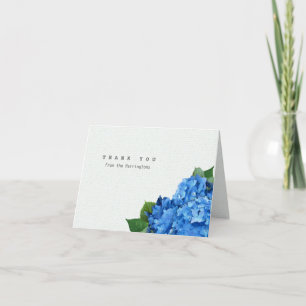 Blue Hydrangea Personalisiert geflogen Dankeschön Dankeskarte