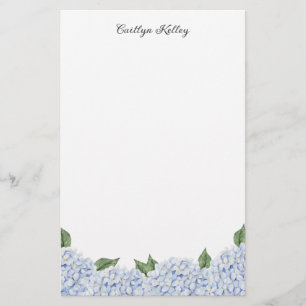 Blue Hydrangea Personalisiert Stationery Paper Flyer