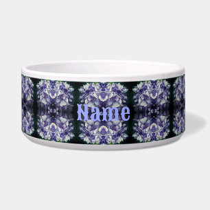 Blue Hydrangea Petals Abstrakt Personalisiert Napf