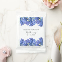 Blue Hydrangea Petals Hochzeit Personalisierter Na