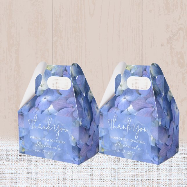 Blue Hydrangea Petals Hochzeit Personalisierter Na Geschenkschachtel (Von Creator hochgeladen)