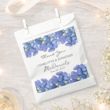 Blue Hydrangea Petals Hochzeit Personalisierter Na