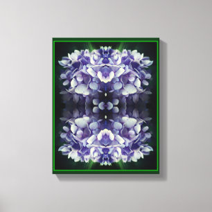 Blue Hydrangea Petals Nah Abstrakt Leinwanddruck